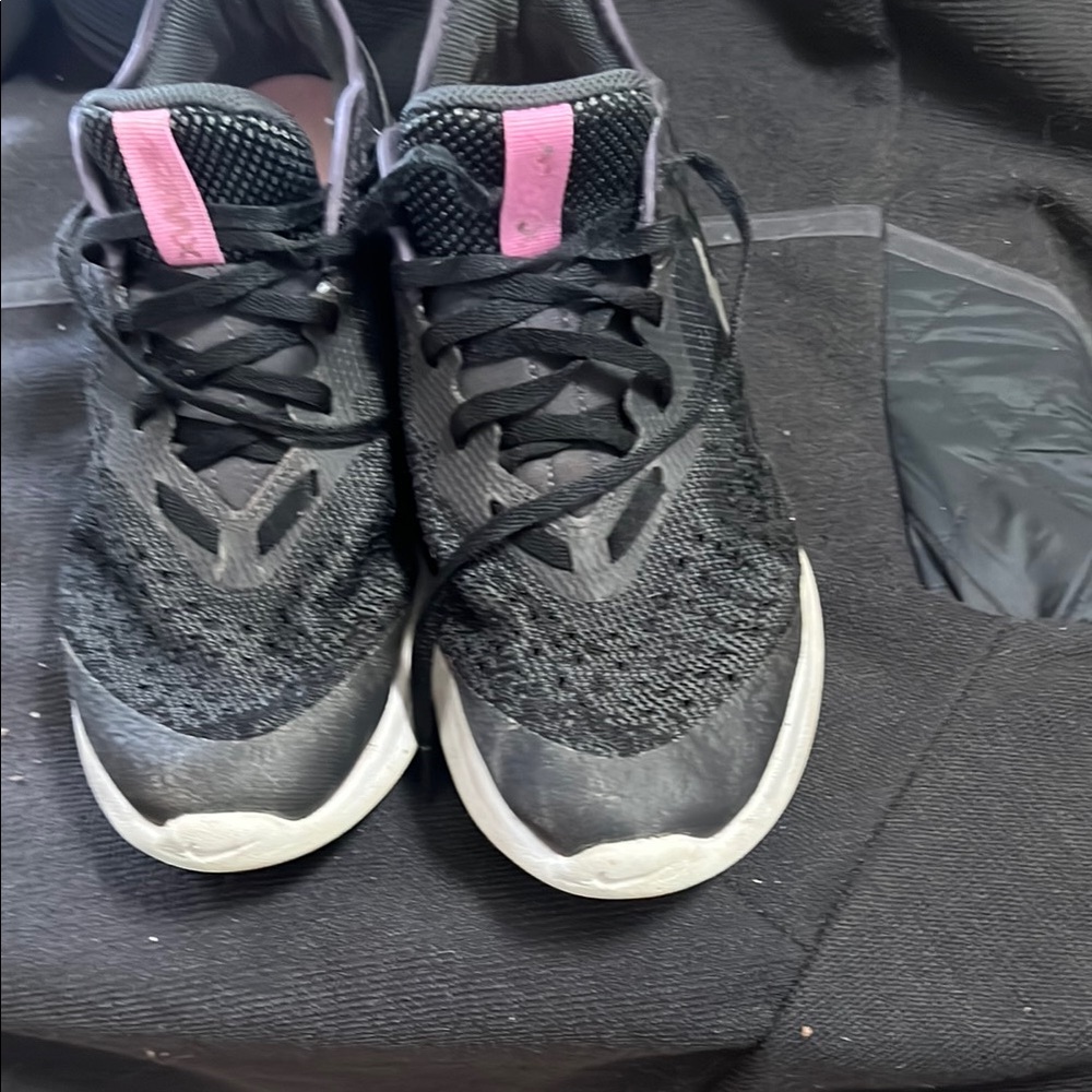 Women's Black and Pink Athletic Shoes